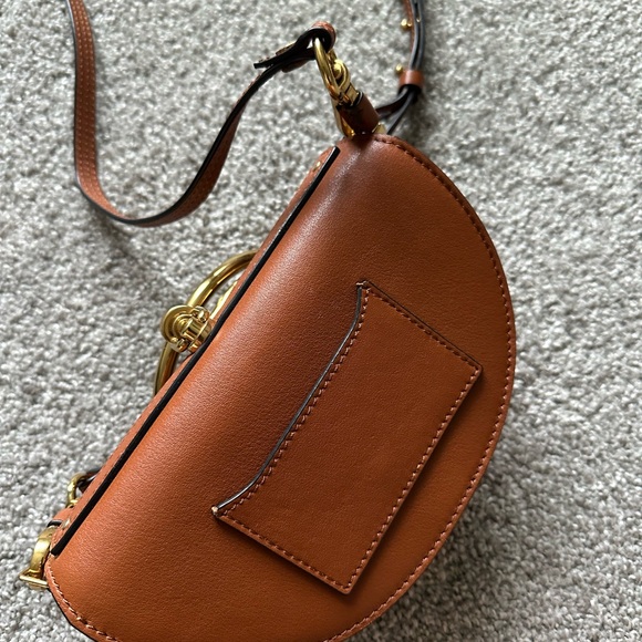 Chloe Tan Crossbody Bag with Gold Accents - Picture 4 of 10